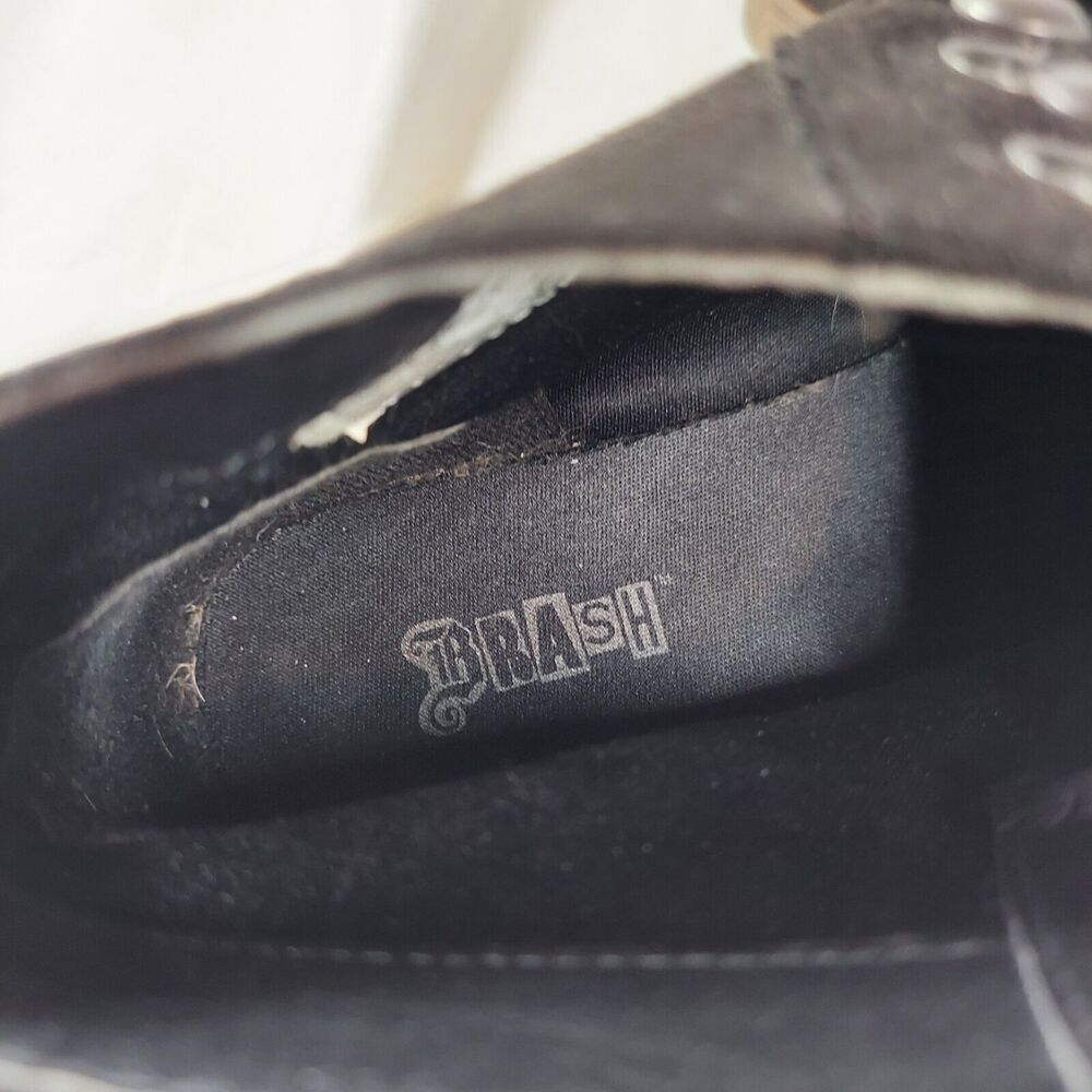 Brash Womens Size 9 Lace Up Short Ankle Black Boot Low Heel Suede Like Fabric - Picture 8 of 11